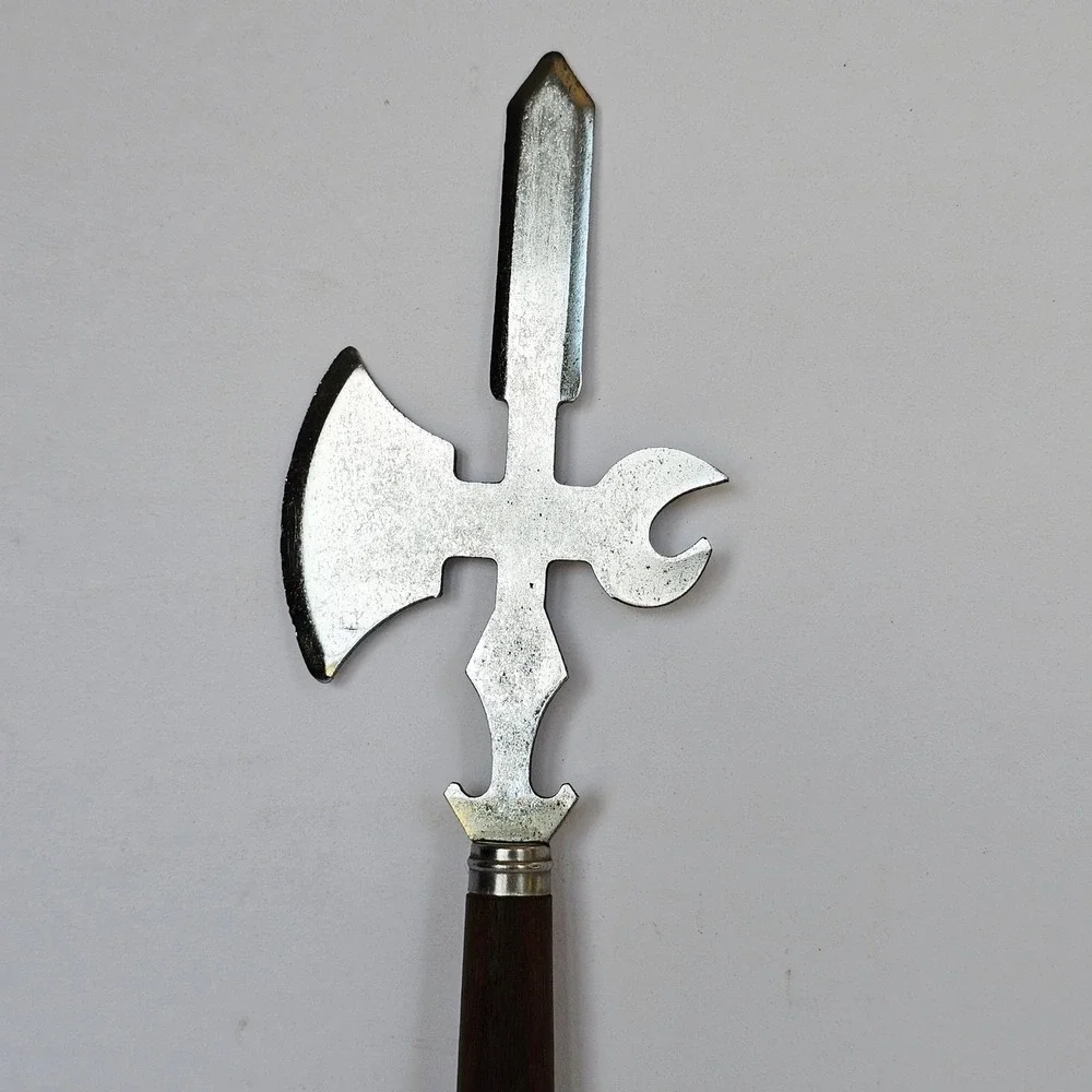 Vintage Japan Halberd Battle Axe Letter Opener Bottle Opener Medieval Gothic